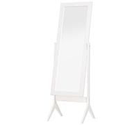 HOMCOM Miroir en Pied Inclinaison Réglable 47L x 46l x 148H cm Blanc