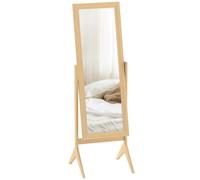 Miroir en pied - HOMCOM - inclinaison réglable - pour dressing chambre - 47 x 46 x 148 cm - chêne