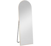 HOMCOM Miroir en pleine longueur 50 x 150 cm miroir sur pied grand miroir mural sans cadre pour salon, ton doré