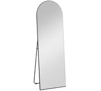 HOMCOM Miroir en pleine longueur 50 x 150 cm miroir sur pied grand miroir mural sans cadre pour salon, noir