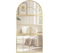 HOMCOM Miroir Mural Arqué Ensemble de 3 Pièces 76 x 150 cm Doré