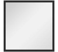 HOMCOM Miroir Mural Carré 50 x 50 cm, Cadre en Bois Noir