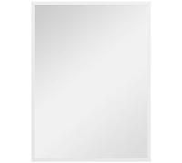 Miroir mural HOMCOM rectangulaire 60 x 80 cm, cadre en MDF, idéal pour la salle de bain, salon ou chambre, blanc