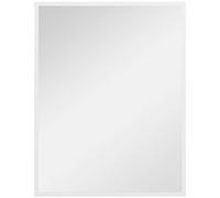 HOMCOM Miroir Mural rectangulaire 70 x 90 cm, Cadre en Bois Blanc, idéal pour la Salle de Bain, Salon ou Chambre