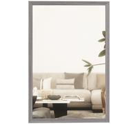 HOMCOM Miroir Mural Rectangulaire Décoratif Fixé au Mur 60 x 40 cm Gris | Miroir de salle de bain, Salon, Chambre à coucher, Couloir