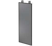 HOMCOM Miroir Mural Rectangulaire Sur Porte Grand Miroir Decoratif Pour Chambre En Verre Trempé 110 x 40 cm Noir