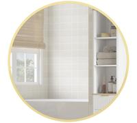 HOMCOM Miroir Mural Rond Ø 61 cm, Décoratif Verre, Doré | Cadre en Alliage d'Aluminium, pour Salle de Bain, Chambre, Salon, Couloir
