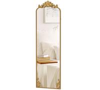 HOMCOM Miroir Pleine Longueur accroché/appuyé Baroque 50x160 cm Ton Or