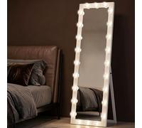 HOMCOM Miroir Pleine Longueur avec éclairage 150x40cm Blanc