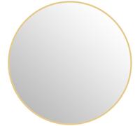 HOMCOM Miroir rond miroir salle de bain cadre en métal facile à installer, pour chambre, salon, entrée, Ø 70 x 2,5 cm or
