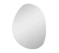 HOMCOM Miroir salle de bain avec éclairage LED 80 x 60 cm, miroir lumineux mural avec antibuée, mémoire, IP44, argenté