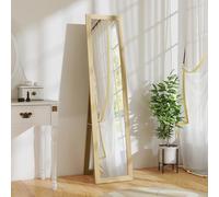 HOMCOM Miroir sur Pied en Bois, 37x157 cm Chêne