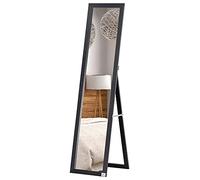HOMCOM Miroir sur Pied et Mural rectangulaire 37 x 37 x 154 cm Noir