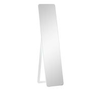 Miroir pleine longueur - HOMCOM - rectangulaire sur pied ou mural dressing chambre salon - bois - 37x160cm - blanc