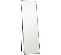 HOMCOM Miroir sur Pied Moderne à Figure Intégrale, Design Autoportant ou Mural, 40x150 cm, Noir