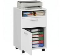HOMCOM - organisateur de bureau - Bois - 40x35x60cm - Blanc