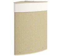 HOMCOM Panier à Linge en Bambou 55L, Panier Triangle avec Sac Amovible et Lavable, Couvercle, Poignée, 35x35x60cm, Naturel