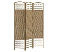 HOMCOM Paravent en Bois 120 x 170 cm Pliable 3 Panneaux Intérieur Naturel | Séparateur de Pièce, Cloison de Séparation, Chambre à Coucher, Maison