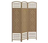 HOMCOM Paravent en Bois 120 x 170 cm séparateur de pièce Pliable 3 Panneaux cloison de séparation Chambre à Coucher Maison intérieur Bois Naturel