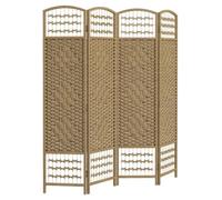 Paravent intérieur - HOMCOM - bois séparateur de pièce cloison pliable 4 panneaux - bois - 160x170cm - bois naturel