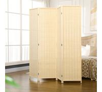HOMCOM Paravent en bois 4 panneaux 180 x 180 cm séparateur de pièce closion de séparation pliable pour chambre à coucher maison intérieur Description:Succombez au charme de ce superbe paravent intérie