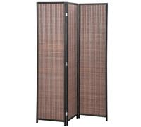 HOMCOM Paravent en bois séparateur de pièce closion de séparation pliable 3 panneaux 135 x 180 cm marron