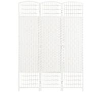 HOMCOM Paravent intérieur en bois séparateur de pièce cloison pliable 3 panneaux 120 x 170 cm blanc