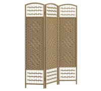 HOMCOM Paravent intérieur en bois séparateur de pièce cloison pliable 3 panneaux 120 x 170 cm bois naturel