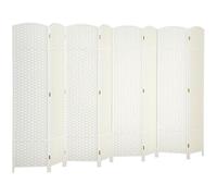 HOMCOM Paravent pliable en 8 parties - 320 x 170 cm - Blanc