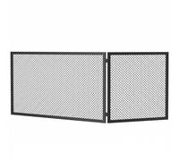 HOMCOM Pare-étincelles Cheminée Pliable à 2 Panneaux en Métal Peint, Prêt à l'Emploi, 140x1x50 cm, Noir