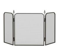 HOMCOM Pare feu cheminée Pliable 3 Panneaux Métal 96l x 1,3P x 56H cm Noir