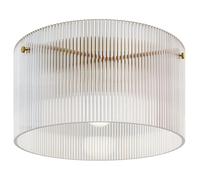 HOMCOM Plafonnier LED 40W en acrylique E27 Semi-Affleurant Transparent