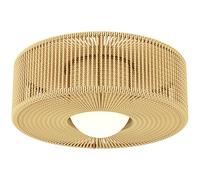HOMCOM Plafonnier LED style bohème 20 W 3000 K avec abat-jour en corde de lin - Marron