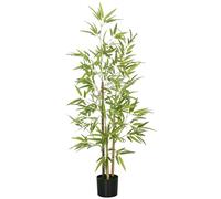 HOMCOM Plante Artificielle Bambou Arbre Artificiel Hauteur 120 cm avec Pot, décoration Interieur, très réaliste