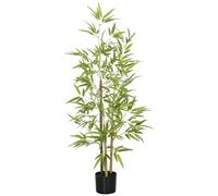 HOMCOM Plante Artificielle Bambou Arbre Artificiel Hauteur 120cm | Décoration Interieur avec Pot, Très Réaliste