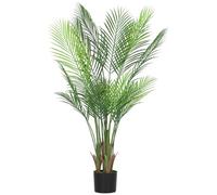 HOMCOM Plante Artificielle intérieure 120 cm Palmier avec Flocage Vert | Arbre Artificiel, Pot en Plastique, Fausse Plante Décoration, Maison, Salon, Bureau, Chambre