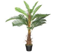 Palmier artificiel palmier - HOMCOM - décoration intérieur tropicale - 21 feuilles - plastique et PEVA - 100 cm - vert