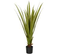HOMCOM Plante artificielle type agave en pot hauteur 90 cm, 16 feuilles, interieur extérieur, grand réalisme