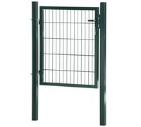 HOMCOM Portail de Jardin Portillon Porte de Jardin Porte de Cour en Acier Poignée Serrure et Clés 97 x 150 cm Vert