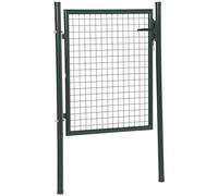 HOMCOM Portail en Maille de Jardin portillon de Jardin portillon de Patio Porte de terrasse extérieur Acier dim. 97L x 150H cm Vert
