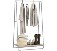 HOMCOM Portant à Vêtement 3 en 1 Porte-Chaussures 80 x 44 x 140 cm Gris