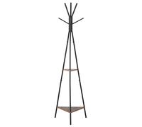 HOMCOM Porte-Manteau Trépied Arbre 6 Patères 2 Étagères Hauteur 182cm Aosom France