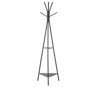 HOMCOM Porte-Manteau Trépied Arbre 6 Patères 2 Étagères Hauteur 182cm Aosom France