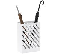 HOMCOM Porte-parapluie en Acier Rectangulaire 28 x 14 x 41 cm Blanc