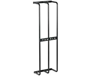 HOMCOM Porte Serviettes Mural 3 Barres Porte Serviettes de Salle de Bain en métal - Peut contenir jusqu'à 6 Serviettes, dim. 21l x 12P x 74H cm, Noir