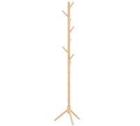 HOMCOM Portemanteau sur pied en bois portant à vêtements vestiaire 8 patères 40 x 40 x 165 cm naturel