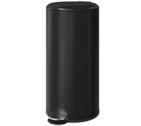 HOMCOM Poubelle 30 L Poubelle à pédale Conteneur avec couvercle pédale Seau intérieur, fonction Soft-Close 36 x 30 x 63,5 cm, Noir