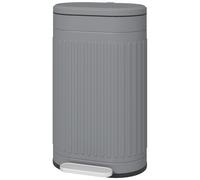 HOMCOM Poubelle 30L poubelle à pédale avec couvercle pédale seau intérieur amovible fonction Soft-Close 36,5 x 31,2 x 60,8 cm, Gris