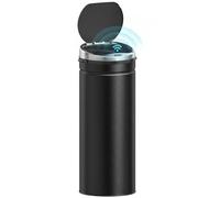 HOMCOM Poubelle 50L capteur couv. silencieux Cuisine Bureau Maison Noir | Poubelle automatique sans contact, acier inox anti-empreintes, usage hygiénique.