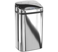 HOMCOM Poubelle à capteur de mouvement ouverture automatique 1 bac de 30 L en acier inoxydable